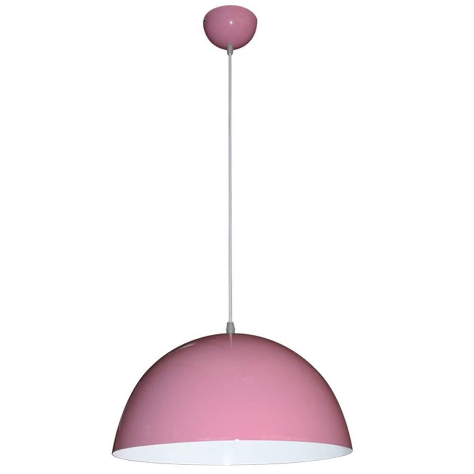 HUAYUSEDF Industrial Semicircle Yellow Pendant Lamp Chandelier Hanging Lighting Ceiling Fixture Colorful for Restaurant Bar Dining Room Office Hallway Foyer Bedroom(Pink,28cm)