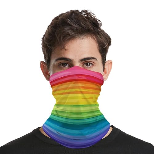 Máscara facial con estampado de arcoíris para frío, gorro de cuello impermeable y antiviento para hombre y mujer, banda elástica para motocicleta, ciclismo, esquí y actividades al aire libre miniatura 4