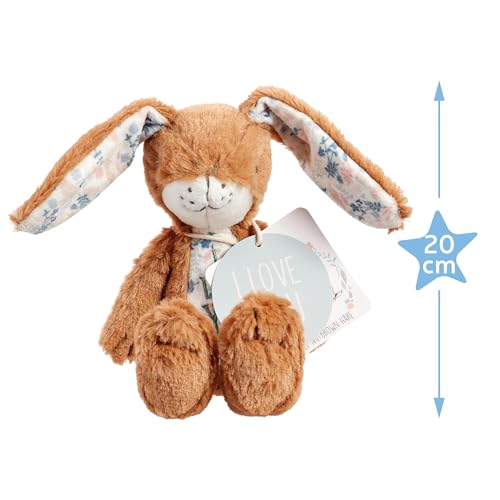 Petit lièvre marron noisette, le premier doudou tendre de bébé