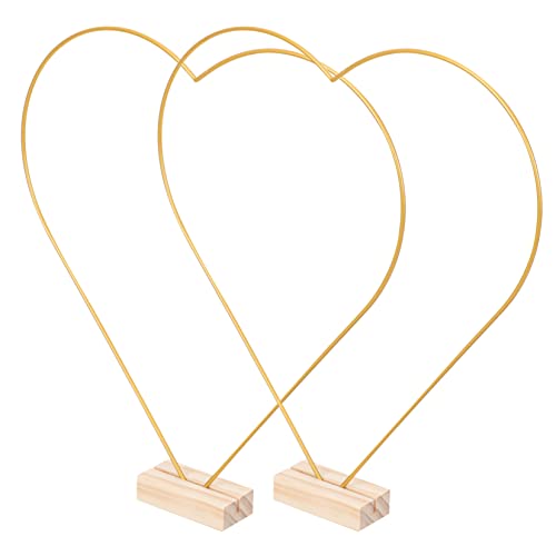 Garneck 12 Inch Heart Wire Wreath Forms - Metal Floral Hoop Centerpiece for DIY Crafts - Wedding Decor and Table Settings for Floral Arrangements and Home Decor