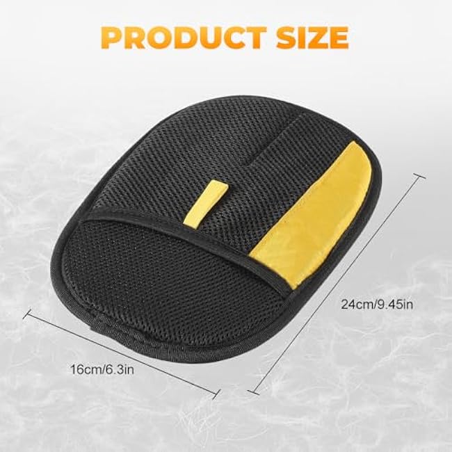 Pet Hair Remover Gloves, 2025 Upgraded Pet Grooming Gloves Hair Remover Electrostatic, Premium Efficient Hands on for Dogs, Cats & Horses (1PCS)-9JHirspk