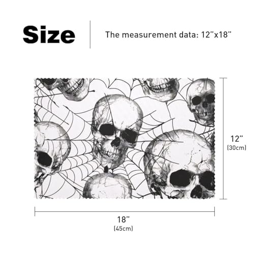 Sets de table anti-rayures motif toile d'araignée protège table chaud x6 - 6
