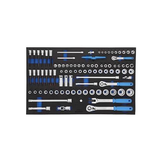 GEDORE 2005 CT4-U-20 Steckschlüssel-Satz 1/4"-3/8"-1/2" in Check-Tool-Modul, 91-TLG