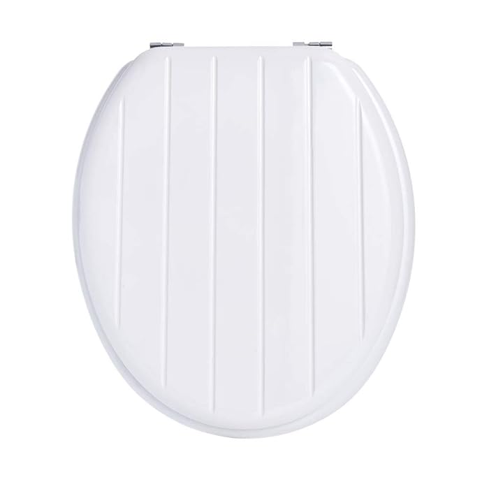 Buy wilko Tongue and Groove Effect White Toilet Seat, Made from Moulded