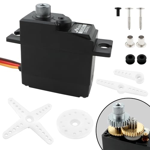 GDOOL Aggiornato 46T 3.5KG Metal Gear Sterzo Servo Accessori Ricambi per 14301 14302 14303 1:14 Scala Brushless RC Auto Camion Veicolo