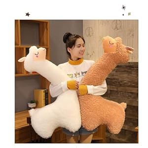 Hofun4U Llama Plush Pillow, 51 Inch Alpaca Plush Long Body Pillow, Alpaca Stuffed Animal, Christmas Holiday Birthday Gift (White) Hofun4U Llama Plush Pillow 51 Inch Alpaca Plush Long Body Pillow Alpaca Stuffed Animal Christmas Holiday Birthday Gift White