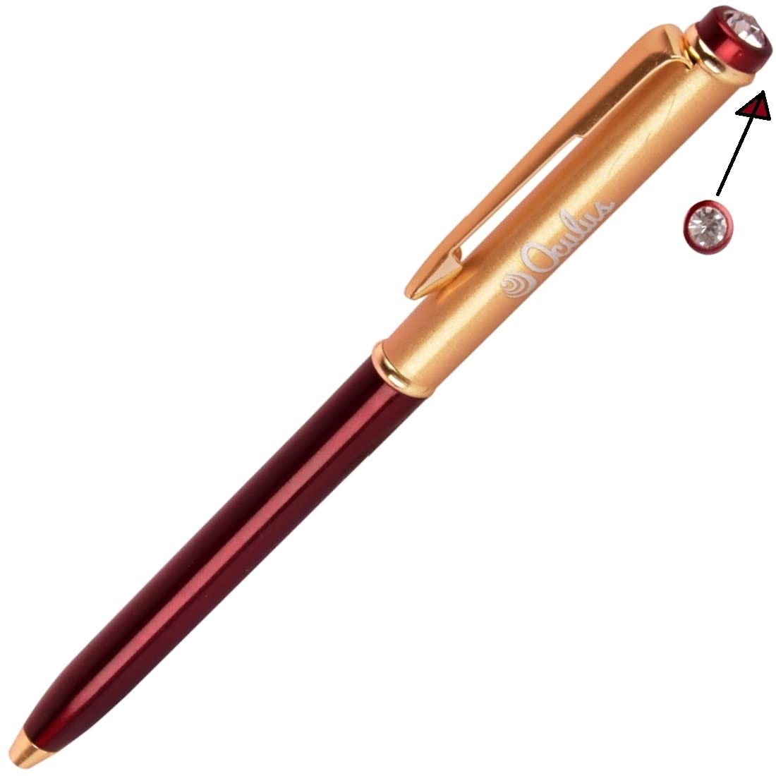 Oculus® Swag 0615 Red & Golden Combination Ball Pen.Fitted With Germany made Refill.Presented in a Gift Box.