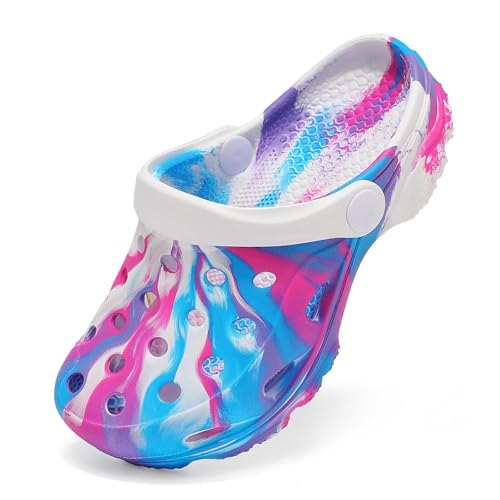 Cubufly Kids Camo Clogs Boys Girls Marbled Tie Dye Slides Sandals Toddler Pool Beach Water Shoes Slippers by Cubufly - Used condition - US$15.99