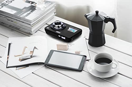 Acuvar Câmera digital Megapixel de 18 MP com tela LCD de 2,7 polegadas, bateria recarregável, foto e