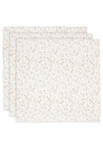 Jollein Musselin Tuch Baby - Bloomy - 3er Pack - 70x70cm - 100% Baumwolle - Spucktücher Baby - OEKO-TEX Zertifiziert
