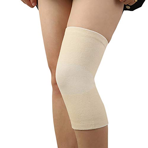 Jumisee (One Pair) Bamboo Fabric Knee Sleeves For Knee Support, Circulation Improvement & Pain Relief,Sport Compression For Running, Pain Management, Arthritis Pain Women & Men (Complexion, Large) #TOP1