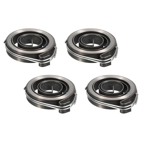 QUARKZMAN Ressort De Perceuse À Colonne Ressort De Rappel De La Broche De Perceuse À Colonne Ensemble Acier À Ressort Finition Noircie Chimique 680mm Longueur Déployée 35 x 8 x 0.8mm 4 Pcs