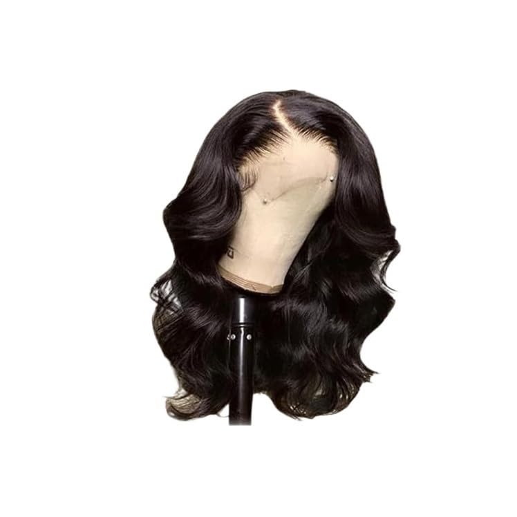 Perruque courte ondulée Bob en cheveux humains 10 pouces avec frange
