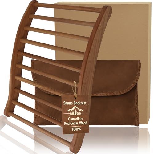 katikies Sauna-Rückenlehne, kanadische rote Zeder, kompatibel mit Infrarot (Rotlicht-Sauna) und Fasssaunen