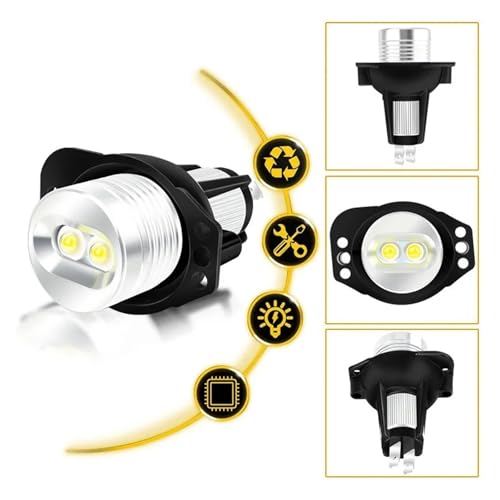 Faros Angel Eyes para coche BMW E90 Luces LED E91 Amarillas Rojas Azules 3