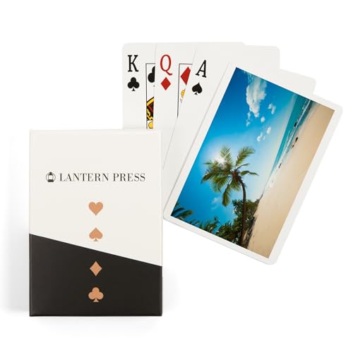Baraja Tropical Beach con Palma, 52 Cartas Póker