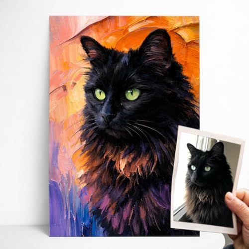 Portrait Chat Personnalisé : immortalisez votre animal de compagnie en affiche style peinture