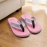 Chanclas para mujer con soporte de arco, ortopédicas, cómodas, para yoga, acolchadas, informales, para verano, playa, caminar, sandalias para mujer, para interiores y exteriores, piscina, Rosa, 41 EU