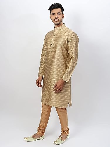 Image of Silk Blend Men's Kurta Pyjama Set /Kurta Pajama for Men