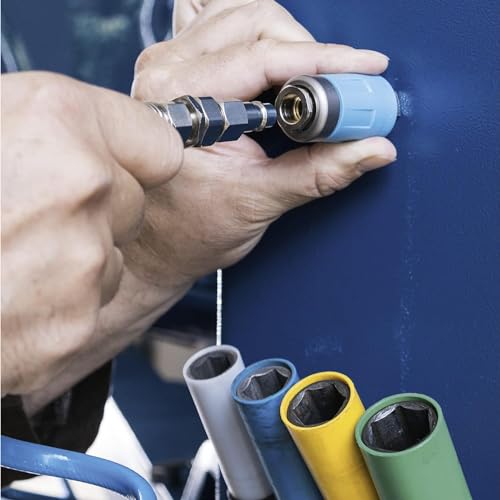 HAZET Sicherheitskupplung 9000-061 I Innengewinde 3/8 Zoll (16,41mm) I passend für alle Luftanschluss-Nippel, sichere und einfache An- und Abkupplung - praktische Einhandbedienung