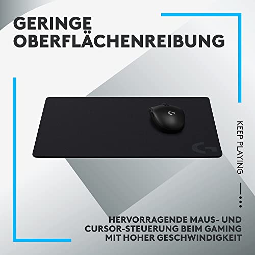 Logitech G G440 Hartes Gaming-Mauspad, optimiert für Gaming-Sensoren, geringe Oberflächenreibung, rutschfeste Mausmatte, Mac- und PC-Gaming-Zubehör, 340 x 280 x 5 mm