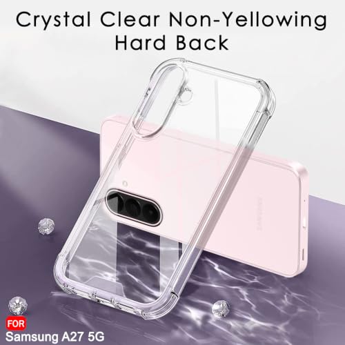 Image of TheGiftKart Crystal Clear Back Cover Case for Samsung Galaxy A27 5G | 360 Degree Protection | Shock Proof Design | Transparent Back Cover Case for Samsung Galaxy A27 5G (PC & TPU, Transparent Bumper)