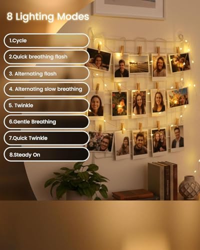 Mini Aufladbare Lichterkette Timer, 2M 20LED Warmweiß LED Lichterketten mit Wiederaufladbar USB-Kabel, Wasserdicht Lichterkette Innen für Weihnachten Valentinstag Hochzeit Party Zimmer Deko (3 Stück)