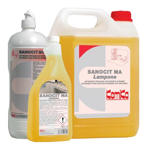 KEMIKA SANOCIT MA LAMPONE 750 ML - Detergente per bagni con superfici in marmo