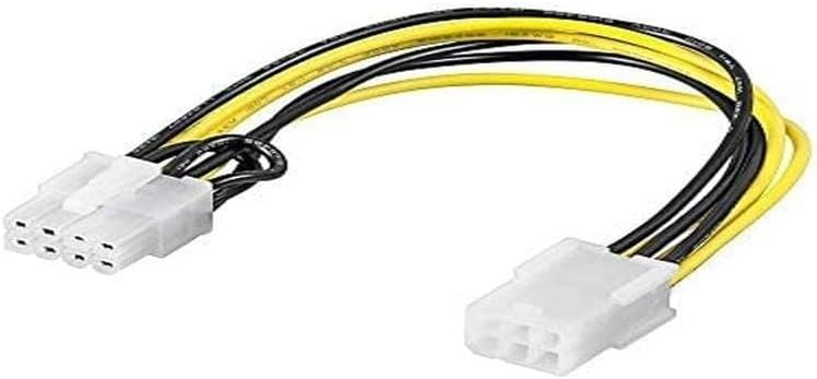 Goobay 93635 Power Cable/Adapter for PC Graphics Card, PCI-E/PCI Express, 6-Pin to 8-Pin, 0.2m Length