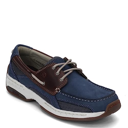 Image of Dunham Men's Boat Shoes, Blue Multi, 9.5 X-Wide