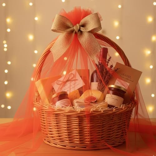 Image of SATYAM KRAFT 10 Meter Multipurpose Net Fabric Soft Cloth Roll | Wedding, Valentine & Party Decoration Items, Birthday, Anniversary | Stage, Tent, Backdrop, Mandap Festive, Event Decor Net (Red)