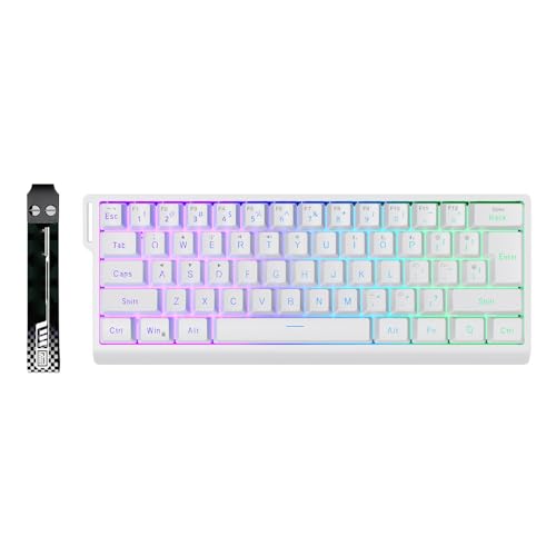 Clavier mécanique sans fil 61 touches avec Bluetooth 2.4G et RVB