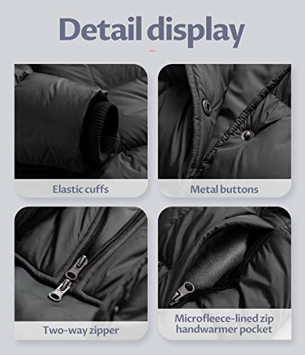 Creatmo Us Women's Fur Puffer Coats Warmest Winter Jacket Mid Length Quilted Jacket Black M #TOP6