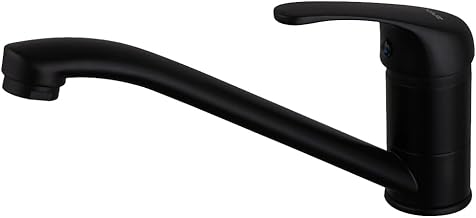 INGUZ Linea Eyra | Single-Lever Kitchen Tap for Kitchen Sink – Kitchen Tap with Aerator and Ceramic Cartridge – Modern and Functional Design – Kitchen Tap Matte Black