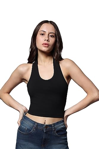 Image of HIGH STAR Women's Solid Regular Fit Tops