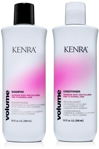 Kenra Professional Volume Shampoo & Conditioner Set | Creates Body, Bounce & Fullness | Increases Volume up to 45% | Adds Shine | Color Safe | Fine To Normal Hair | 10.1 fl. oz.