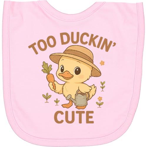 inktastic Too Duckin' Cute Adorable Duck Gardening Art Newborn Bib