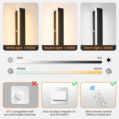 Mikeru 120CM Dimmable Wall Lights - Image 2