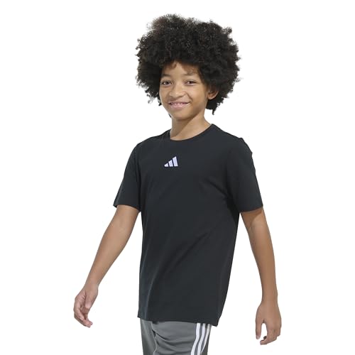 adidas Boys' Short Sleeve Small Embroidered Logo Tee Shirt4