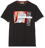 Straight hemline Versace Jeans Couture Herren Man Man T-Shirt Pullunder, Schwarz (Nero 899.0), Small