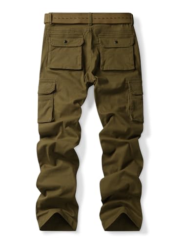 OCHENTA Women's Cotton Stretch Casual Cargo Pants Como Combat Straight Leg with Multi Pockets2