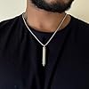 Bullet Pendant Necklaces For Men Design Link Chain Pop Punk Stainless Steel Detachable Bullet Shaped Mens Necklace (Silver) #3