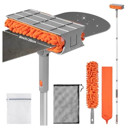 Ceiling Fan Cleaner Duster with 6 Ft/77'' Extension Pole, Multi-Functional