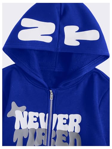 Image of SOLY HUX Boy's Zip Up Hoodies Y2k Letter Graphic Sweatshirt | Long Sleeve, Streetwear Jacket