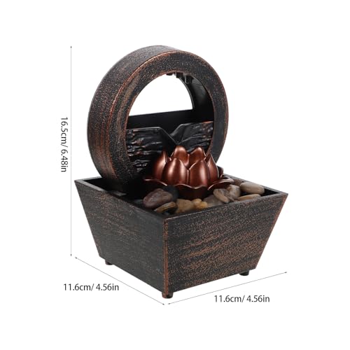 Fuente de mesa zen de diseño elegante con cascada dorada para espacios selectos 3