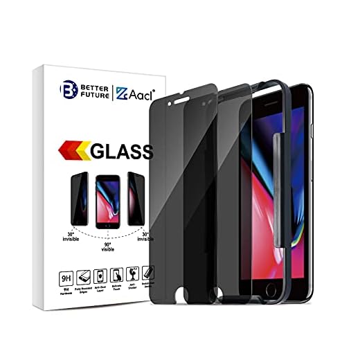 Glass Privacy Screen Protector for iPhone 6/7/8,4.7-Inch,Anti Spy Tempered Glass Film,2-Pack