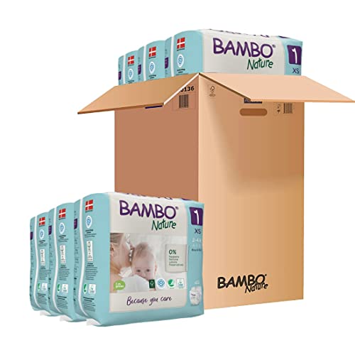 Pañales Bebé Bambo Nature Talla 1 – 2 a 4kg (PACK 6 x 22 UN)