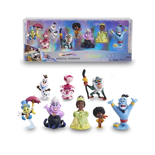 Disney 100 - Pack Magical Moments, brinquedo colecionável com personagens da Disney, inclui 8 figuras diferentes, licença 100% oficial do produto, 12 para colecionar, 3 anos, famosa (DED16C00)