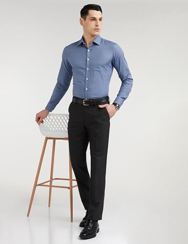 Image of Van Heusen Formal Checkered Shirt for Men| Premium Cotton| Full Sleeves| Slim Fit |Breathable Fabric