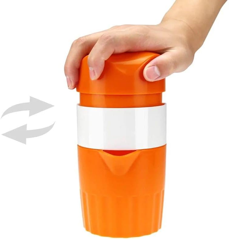Miniatura 3 de Jaliya's - Exprimidor de mano de naranja cítrica, exprimidor manual de prensa de rotación para limón, lima, pomelo con colador y recipiente, 2